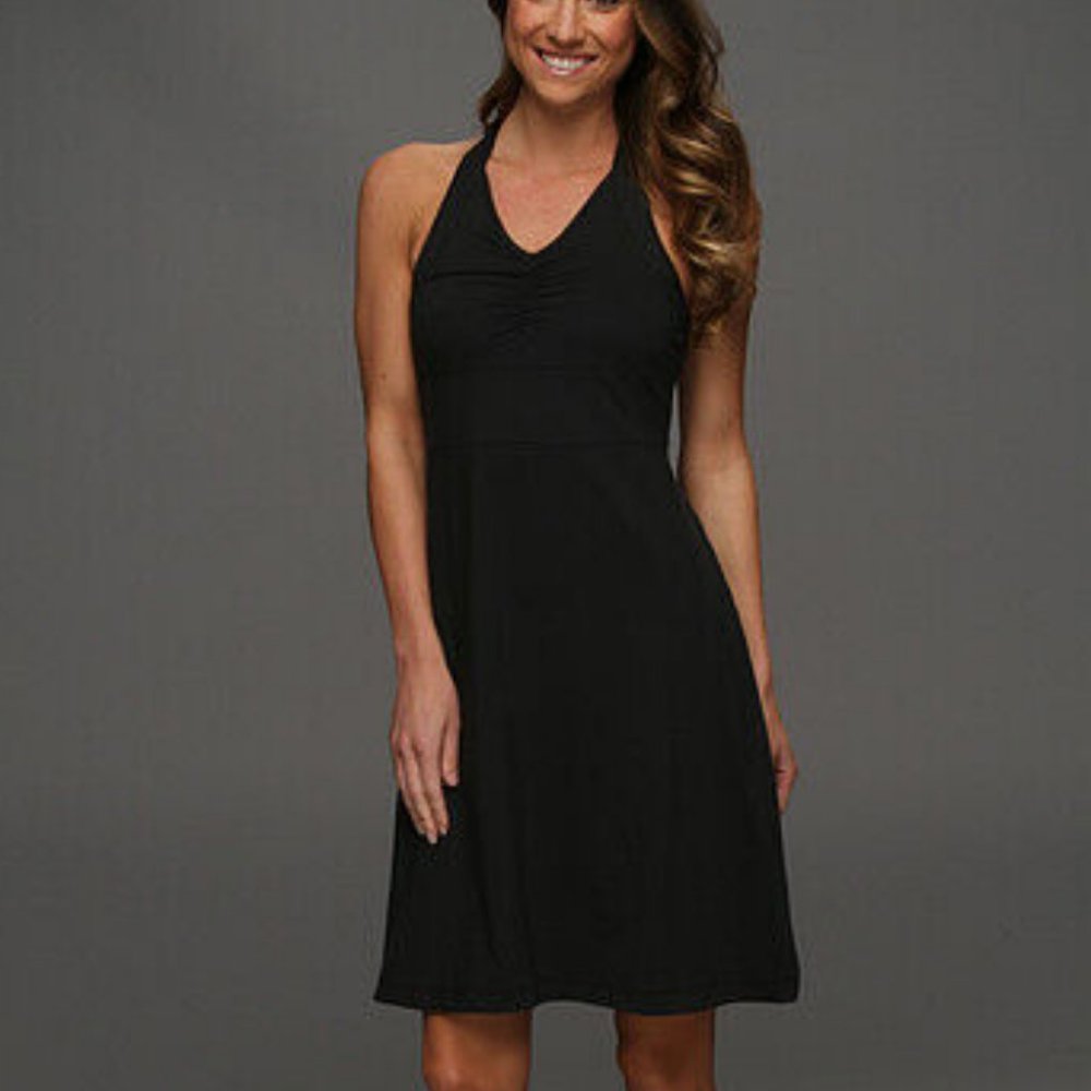 MERRELL ELLSWORTH NEW $76 SIZE XS BLACK HALTER SPORT STRETCHY SHORT DRESS 50+UPF